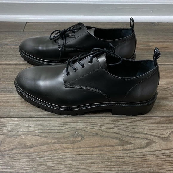 All Saints shoesTor Plain Toe Derby In Black Brush Off - Picture 1 of 11